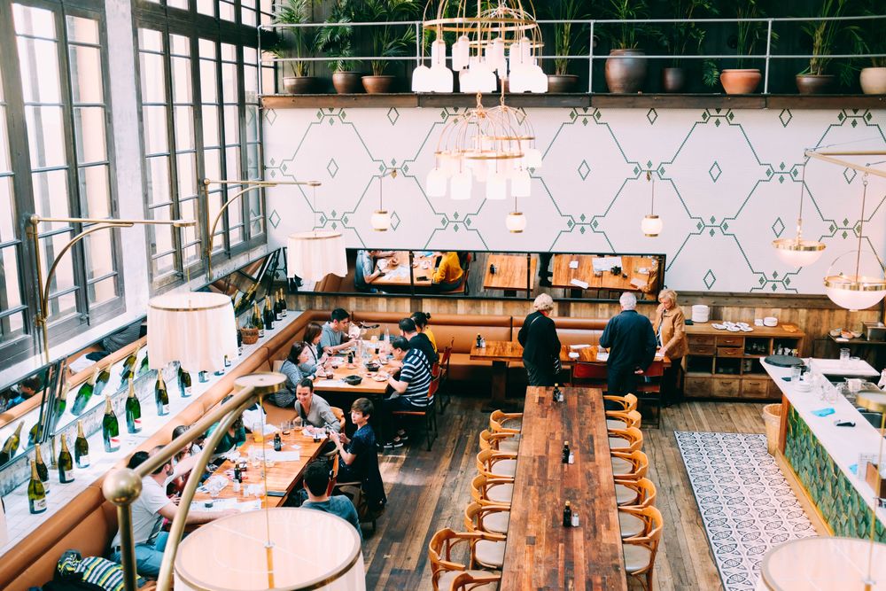 Restaurant dining interior