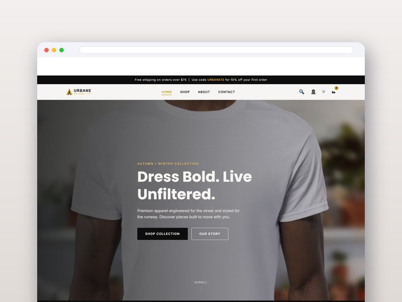 Fashion E-Commerce interface design