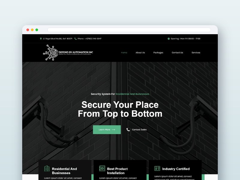 Defense of Automation website design