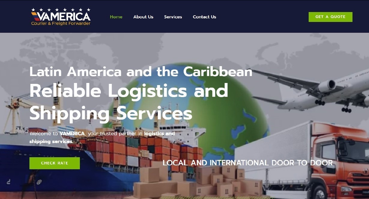 Logistics and shipping company website design